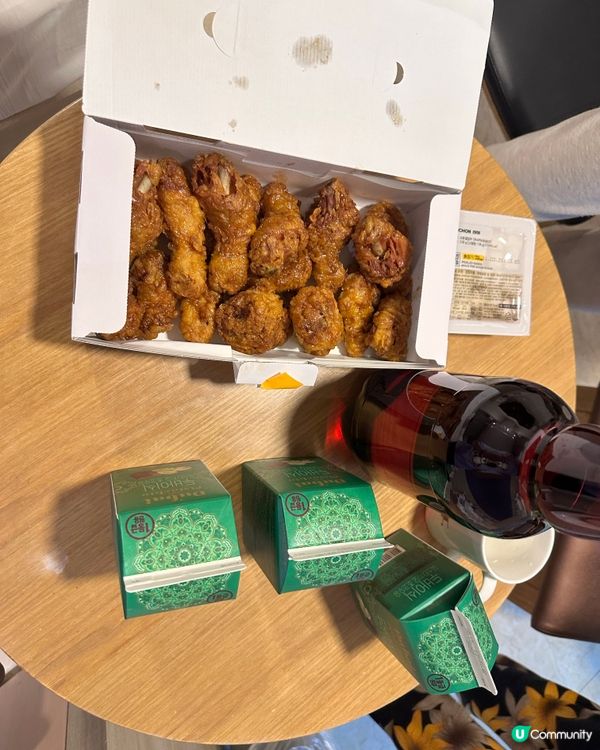 酒店叫外賣食炸雞