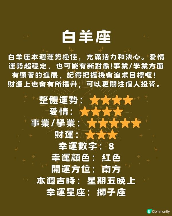 12星座運勢2024🌟本週12星座運勢（7/10-13/10）