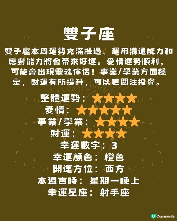 12星座運勢2024🌟本週12星座運勢（7/10-13/10）