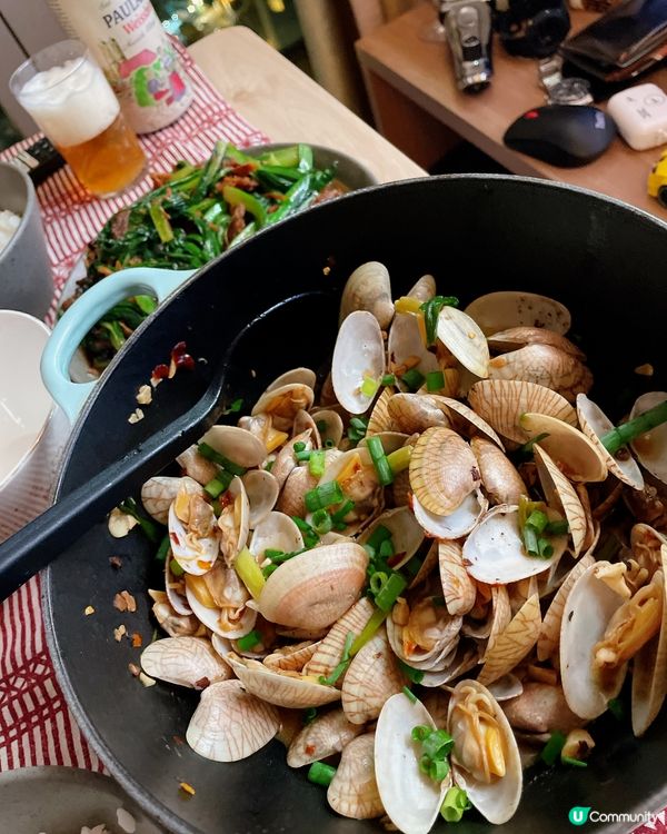 今晚食乜好？豉椒炒花甲😋