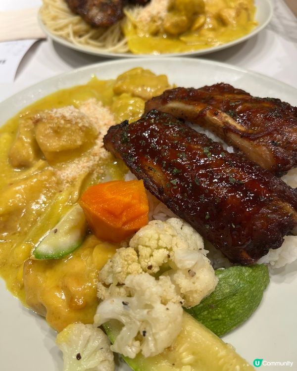 $75勁大碟既葡汁雞+豬勒骨 勁大碟 正呀