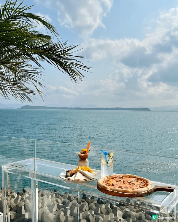 深圳大鵬的日落餐廳-「精釀農場」及「又見止間」位於海邊，景色...