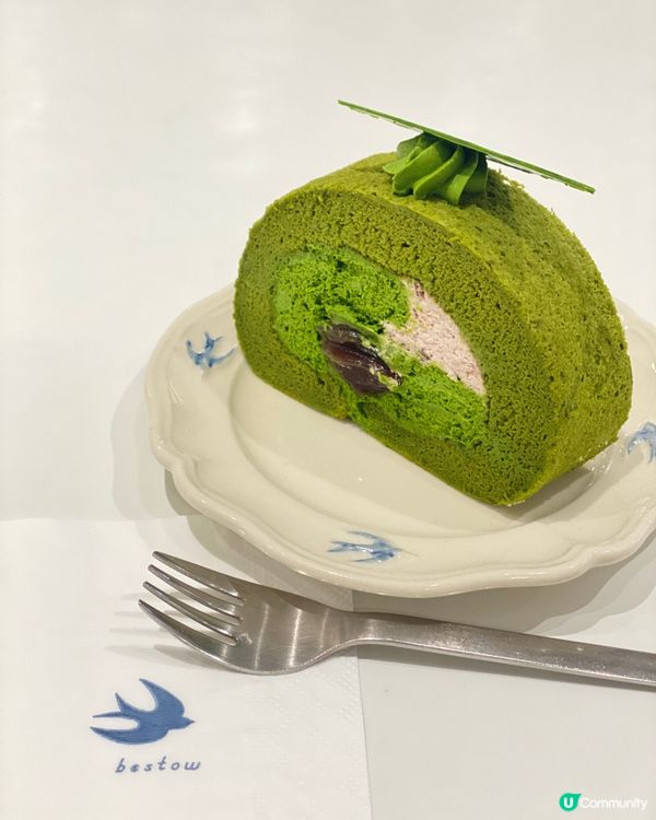 《旺角必吃Cafe》抹茶紅豆麻糬瑞士卷 Bestow 