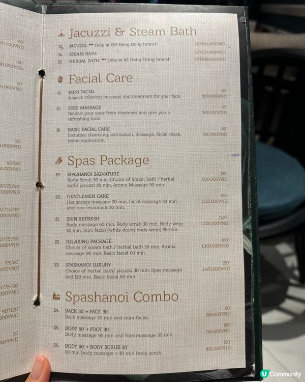 越南跟泰國一樣,在這裏做按摩或Spa價錢也比香港實惠環境更加...