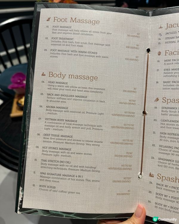 越南跟泰國一樣,在這裏做按摩或Spa價錢也比香港實惠環境更加...