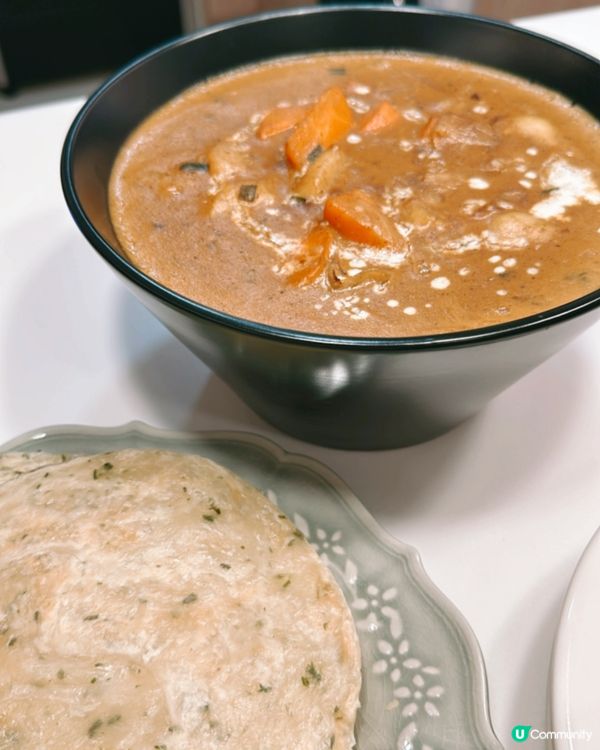 自家製Homemade蔬菜咖喱🥘配煎餅🌮