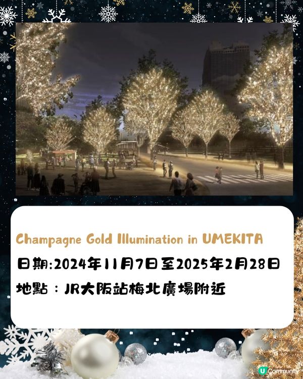 2024大阪聖誕燈飾/市集🎄8大必訪景點‼️11月起亮燈😍