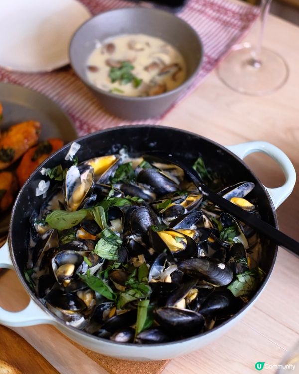 白酒忌廉法國藍青口🇫🇷詳細食譜