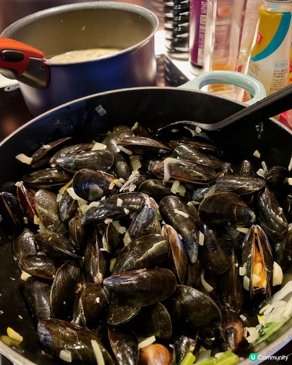 白酒忌廉法國藍青口🇫🇷詳細食譜