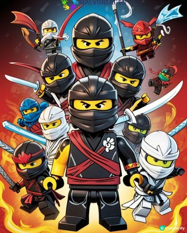 幻影忍者着色页 - 培养儿童精细运动技能、铅笔控制和手眼协调能力的工具