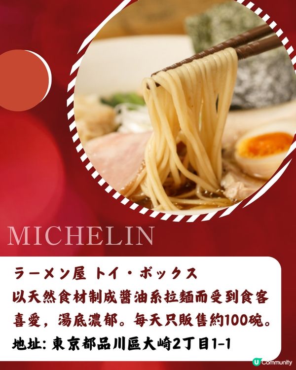 2025東京米芝蓮岀爐✨17間拉麵推介名單‼️香港都有分店