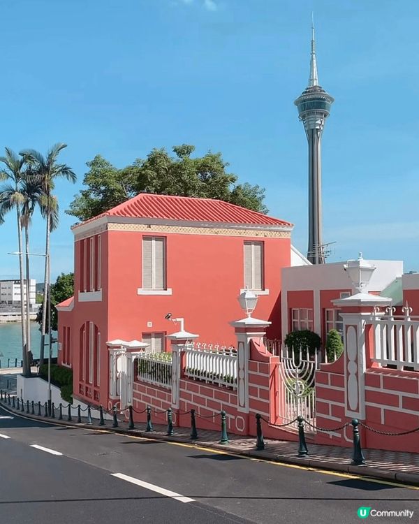 葡萄牙粉紅房子椰樹🏡🏝️