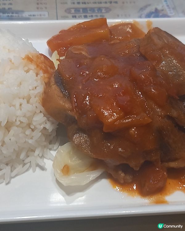 My favorite, 砵酒香煎牛脷飯。