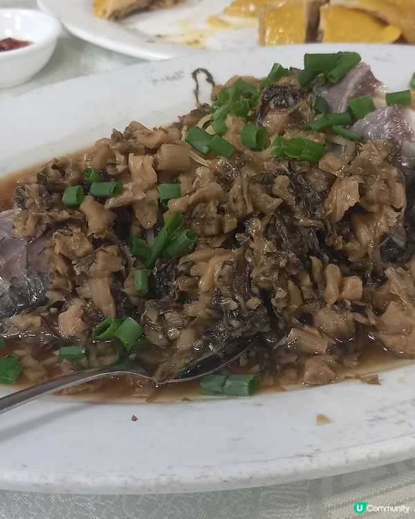客家菜，梅菜蒸鲩魚。