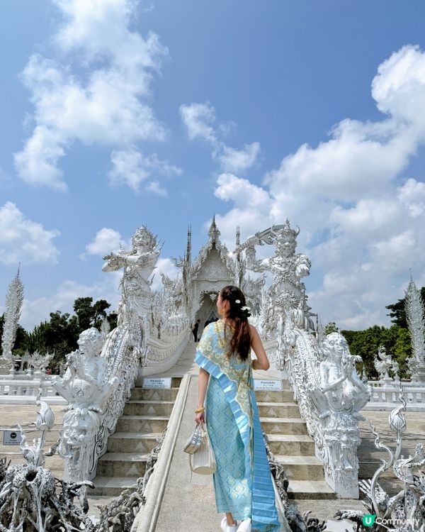 清邁🇹🇭穿泰服遊白廟🤍🫶🏻