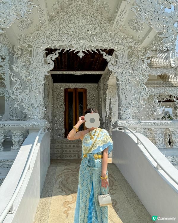 清邁🇹🇭穿泰服遊白廟🤍🫶🏻