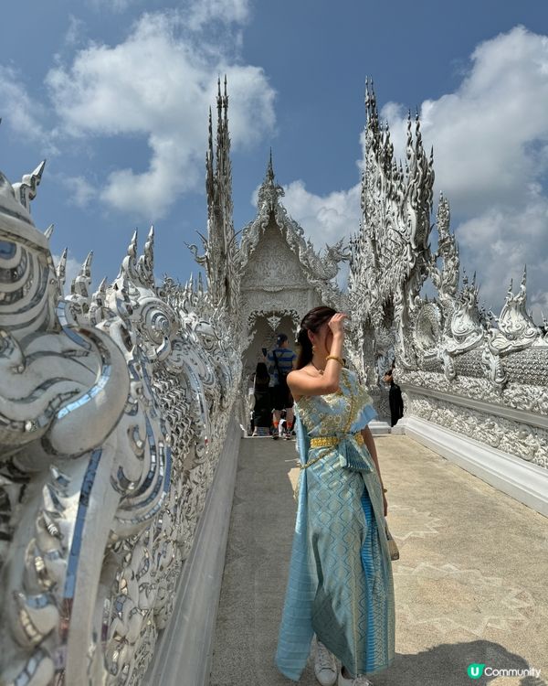 清邁🇹🇭穿泰服遊白廟🤍🫶🏻