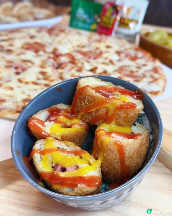 抵食夾大件 ♥ 食Pizza送薯條或熱狗！►馬鞍山Busan Chicken Pizza