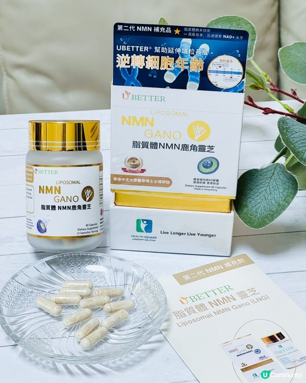香港製造UBETTER脂質體NMN靈芝 功效全面 保健之選