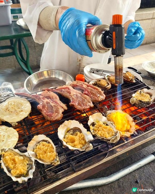 炭火燒烤串燒放題✨北角港島海逸君綽酒店地下大堂酒吧～