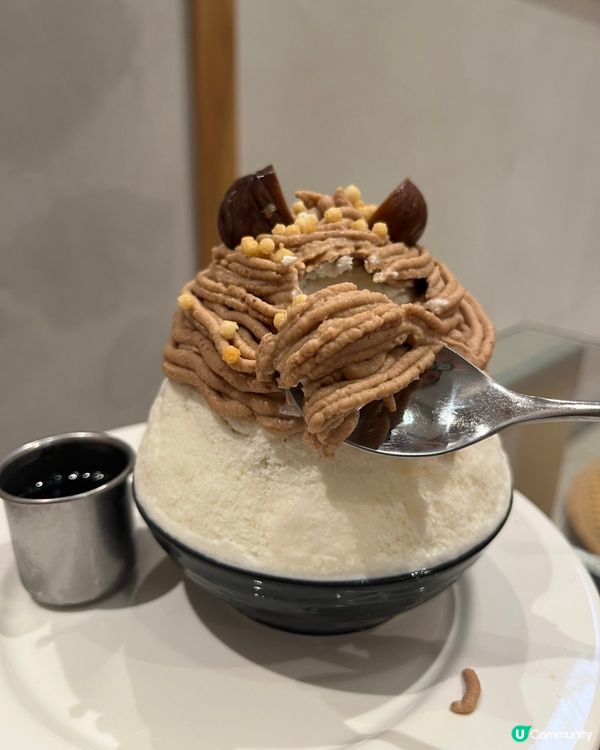 ## 栗子蒙布朗刨冰 🌰🍨  奶香軟綿，口感豐富！