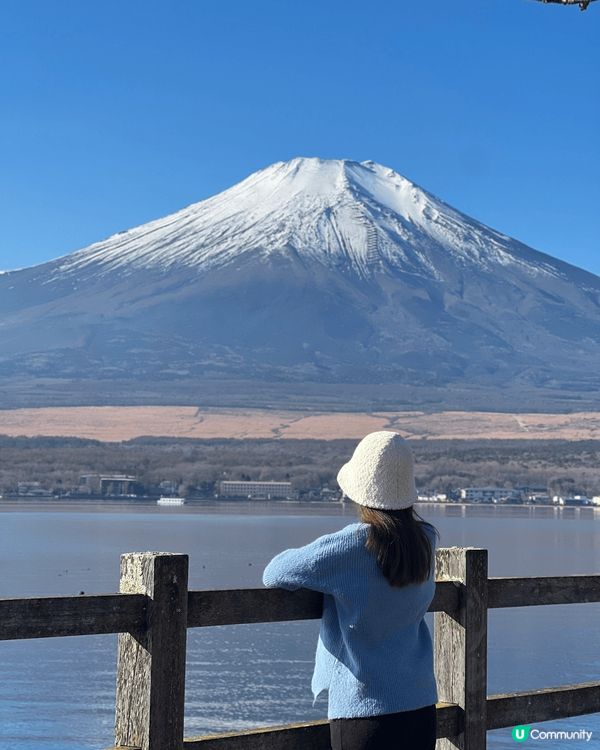 日本河口湖近距離觀看富士山??景色，仲有薰衣草雪糕??好好味...