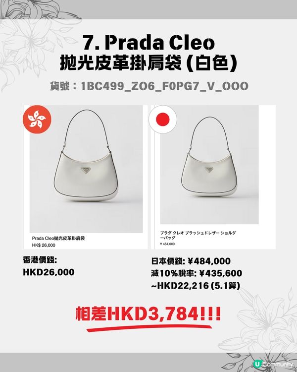 日本買PRADA超抵😍即睇12款PRADA手袋港日價錢比較✨最高慳超過$6000🖤⁉️