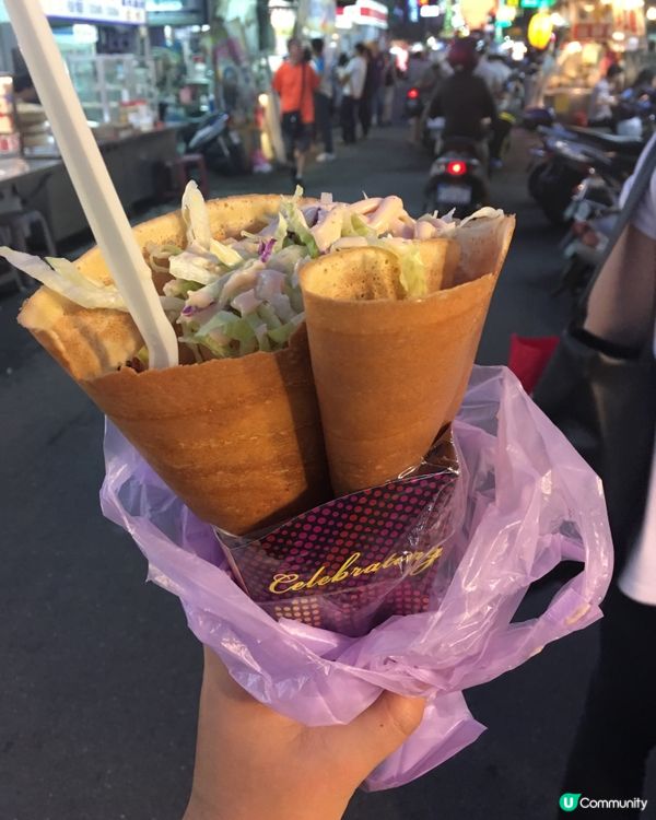 台南夜市必食😋  超巨型可麗餅！