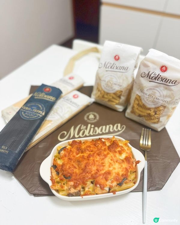 🧀芝士焗三文魚長通粉🍝