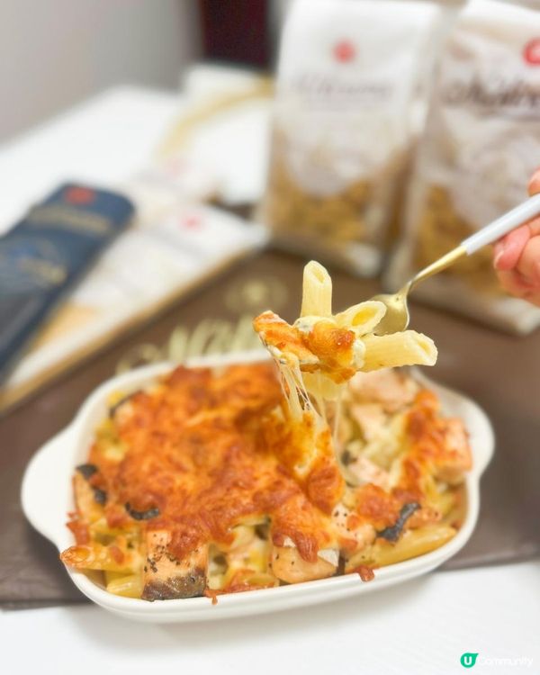 🧀芝士焗三文魚長通粉🍝