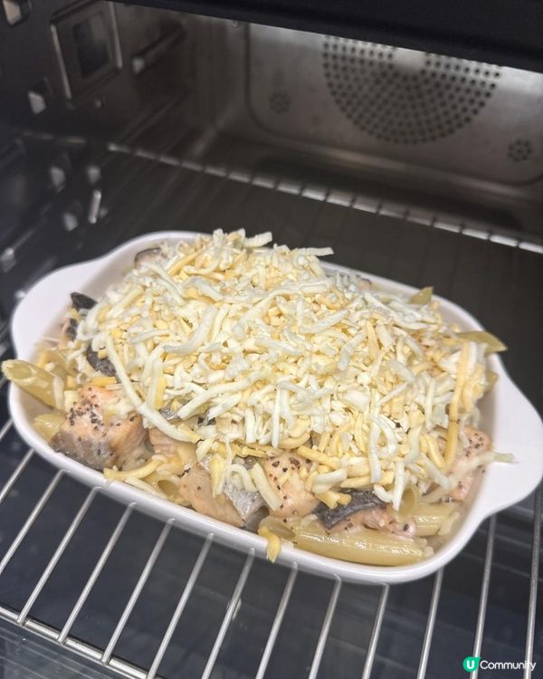 🧀芝士焗三文魚長通粉🍝