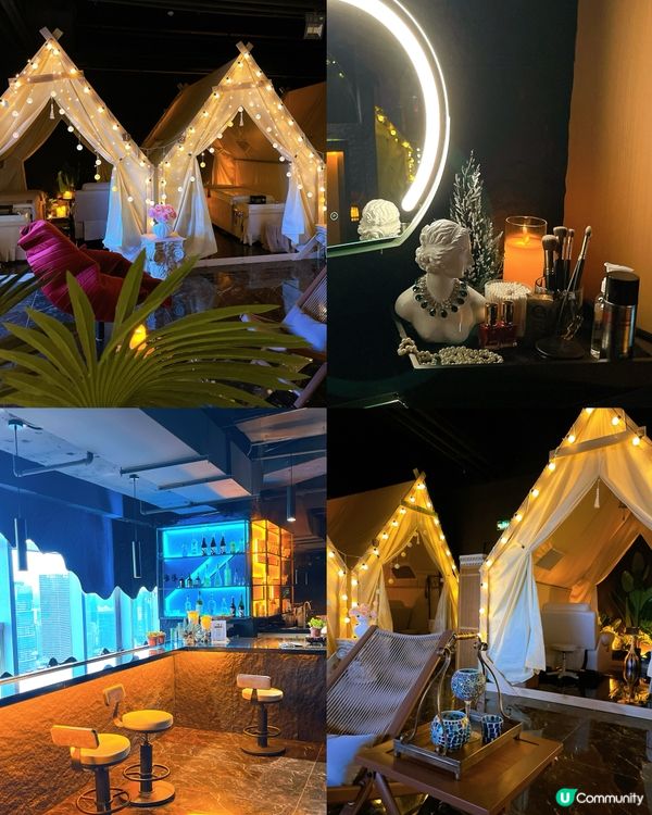 你試過在高空露營帳幕內做頭療嗎?