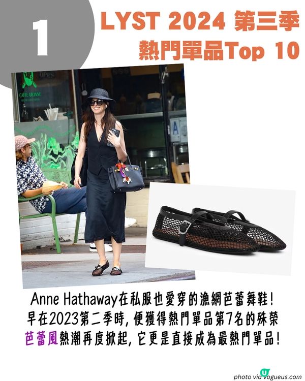 LYST 2024第三季熱門單品排名Top 10出爐！Lisa最愛芭蕾舞鞋 / Rosé代言波鞋😍