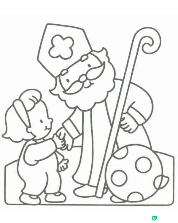 Sinterklaas kleurplaat