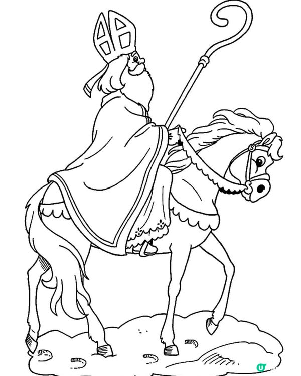 Sinterklaas kleurplaat