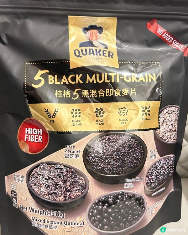 桂格五黑混合即食麥片