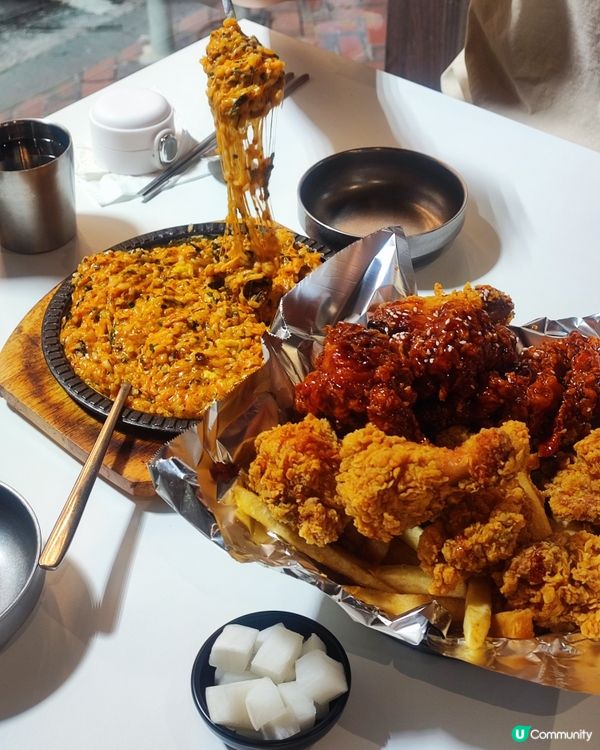 ## 尖沙咀韓國街炸雞熔岩飯🤤