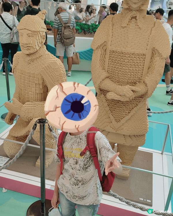 由LEGO堆砌而成的清明上河圖於沙田新城市中心展出，大人小朋...