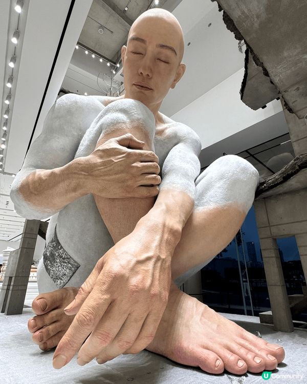 深圳巨人展，大型藝術裝置，連皮膚?紋理同細節都相當逼真