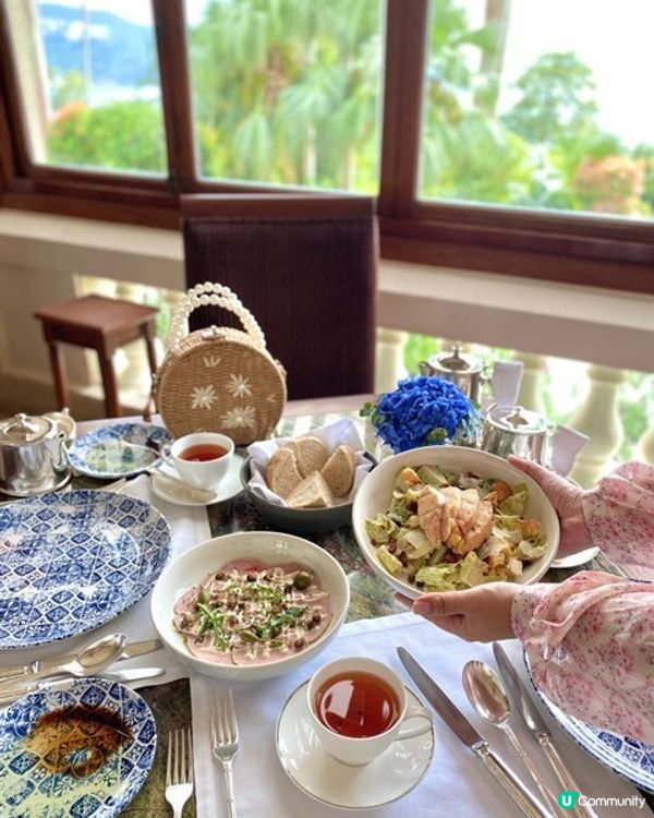 💖👒英式復古風。露台餐廳