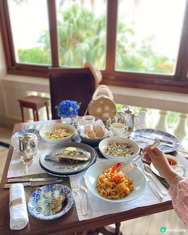 💖👒英式復古風。露台餐廳