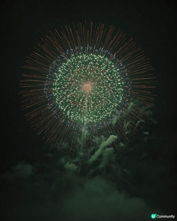 花火競技大會，望住五顏六色不同圖案既煙火，心情好愉悅。