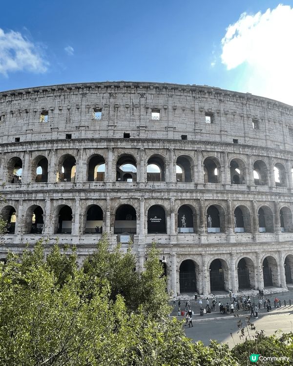 意大利有名藝術建築，羅馬帝國遺跡羅馬鬥獸場、萬神殿、白色大理...