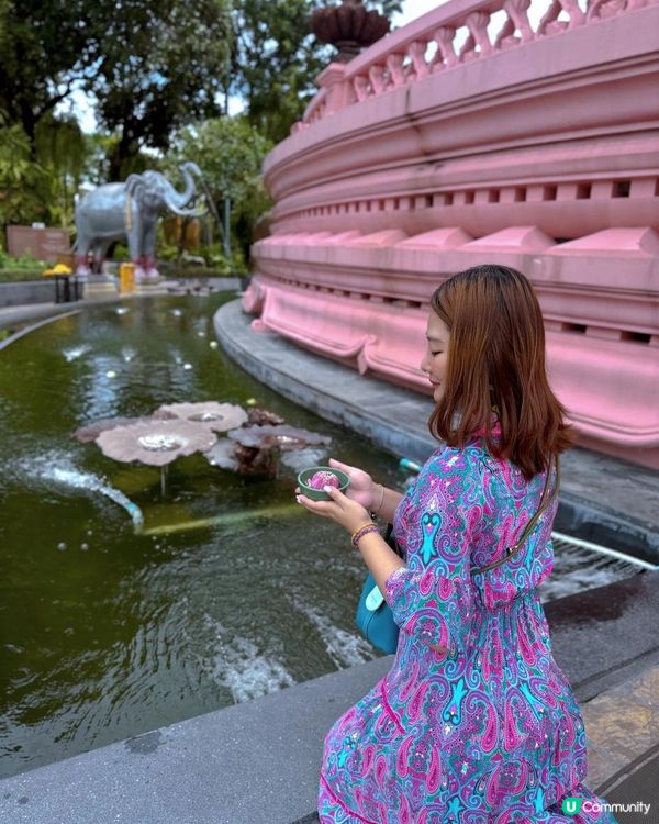 小眾但絕美的泰國粉紅寺廟