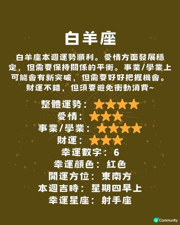 12星座運勢2024🌟本週12星座運勢（18/11-24/11）