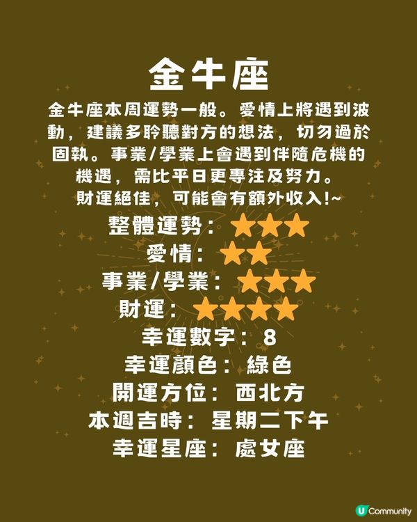 12星座運勢2024🌟本週12星座運勢（18/11-24/11）