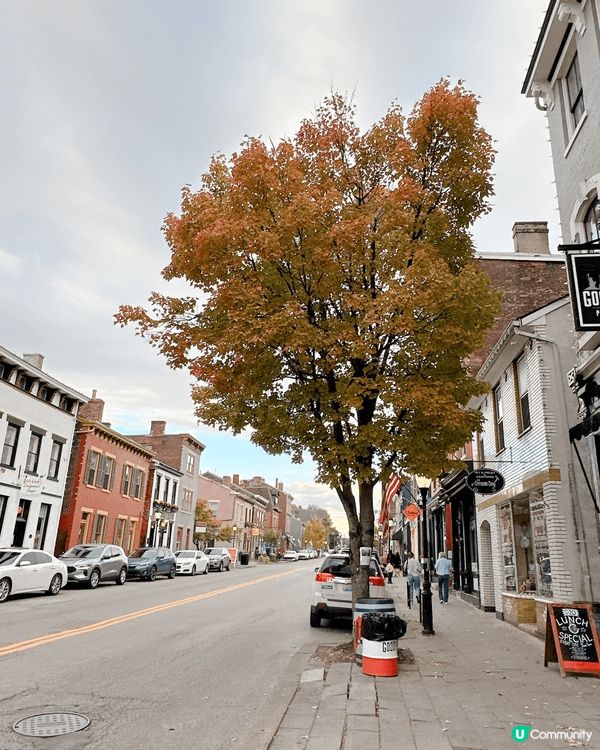 係美國小鎮街景，隧意拍，隨意逛街，街道??又乾淨，行得又舒服...