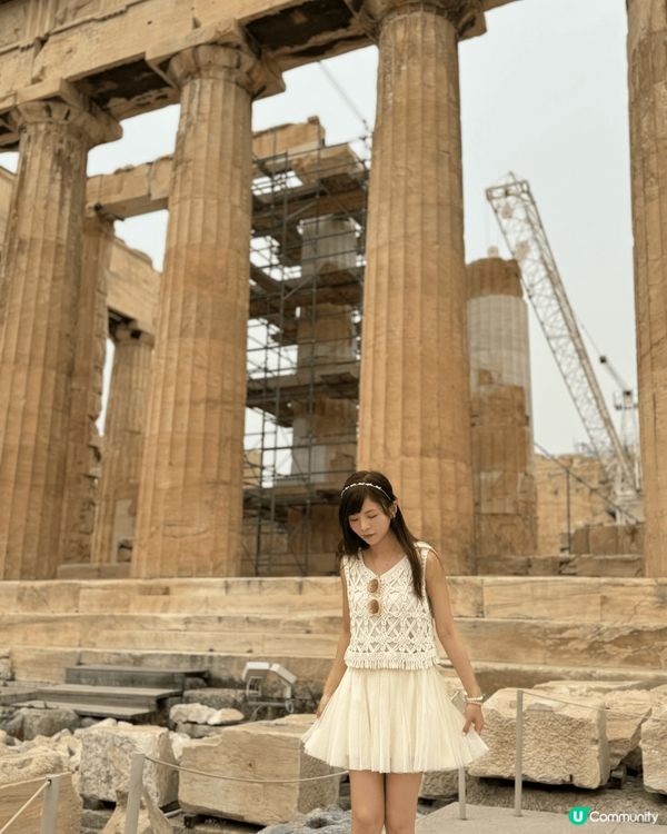 去?希臘雅典巴特濃神殿，好宏偉?歷史建築，經歷風雨仍然屹立不...