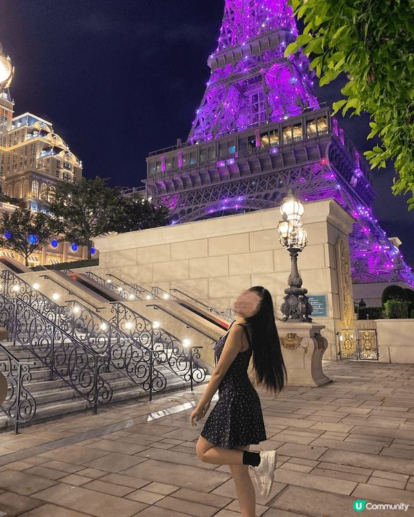 澳門巴黎人酒店出面嘅鐵塔，去唔到巴黎嘅人，近近哋係澳門就可以...