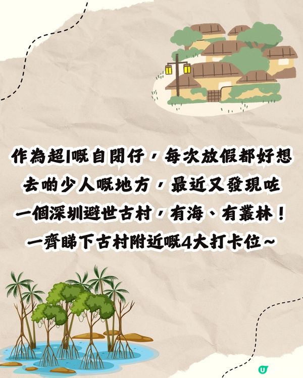 深圳打卡避世古村🛖I人必去‼️4大打卡位📸百年老宅/蘆葦棧道